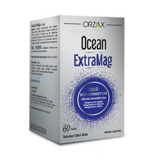 Ocean Extramag: High Absorption Magnesium Supplement - Malate, Bisglycinate, Citrate Blend - 200mg Elemental Magnesium for Energy, Muscle & Overall Health Ocean Extramag: Magnesium Supplement - Boost Energy & Muscle Health Magnesium supplement, Magnesium malate, Magnesium bisglycinate, Magnesium citrate, 200mg magnesium, Mineral supplement, Muscle function supplement, Energy support supplement, Magnesium, Malate, Bisglycinate, Citrate, Muscle cramps, Energy boost, Health supplement, Mineral, Tablets, Dietar