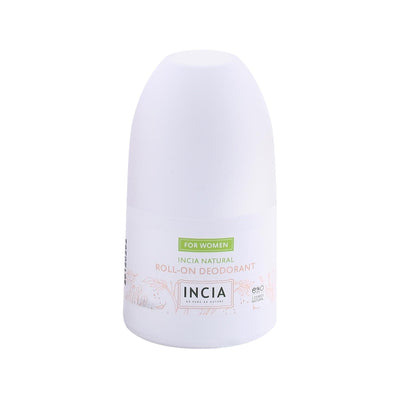 INCIA Natural Roll-On Deodorant for Women - 50ml, Odor Protection, Natural Ingredients