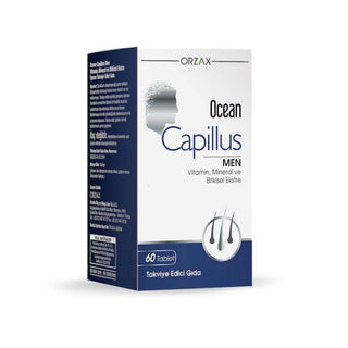 Ocean Capillus Men 60 Tablet - Men's Health Supplement with Vitamins, Minerals, and Herbal Extracts for Hair and Overall Wellness Ocean Capillus Men 60 Tablet - Men's Health & Hair Support men's health supplement, dietary supplement for men, vitamins and minerals for men, herbal extracts for health, Saw Palmetto supplement, Ginkgo Biloba health benefits, Biotin for hair health, hair health support, energy boost, prostate health, cognitive function, overall wellness, health-conscious men, natural supplements
