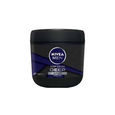 Nivea Men Deep: 400ml Hand & Body Lotion - Moisturizing Cream with Woody Spicy Scent for Normal Skin - Long Lasting Hydr