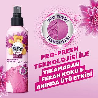 Yumos Jet Fresh Fabric Refreshing Spray Orkide Fragrance 6.76 fl oz - Quick Refresh, De-Wrinkle, Dermatologically Tested Yumos Jet Fresh Spray - Quick Refresh & De-Wrinkle fabric refreshing spray, clothing refresher, de-wrinkle spray, Yumos Jet Fresh, Orkide fragrance, quick refresh, dermatologically tested, fabric care, laundry convenience, freshness guaranteed, anti-wrinkle spray, travel essentials, busy professional, garment care, Yumos Extra softener, nonionic active ingredient, perfume, Benzisothiazoli