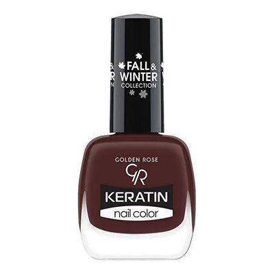 Golden Rose Keratin Nail Color - Long Lasting Nail Polish for Fall & Winter (Shade 216)
