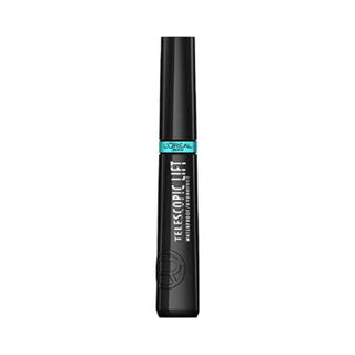 loreal paris telescopic lift waterproof mascara black, applying loreal paris mascara on lashes, close up of telescopic lift mascara brush Loreal Paris Waterproof Mascara - Telescopic Lift | 0.33 fl oz Loreal Paris Waterproof Mascara - Telescopic Lift loreal-paris, waterproof-mascara, telescopic-lift, eye-makeup, makeup-enthusiasts, sensitive-eyes, volumizing-mascara, long-lasting, clump-free, ai-generated