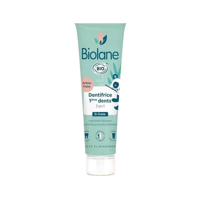 Biolane Organic First Teeth Toothpaste for Children - 50ml, Natural & Chemical-Free Oral Care