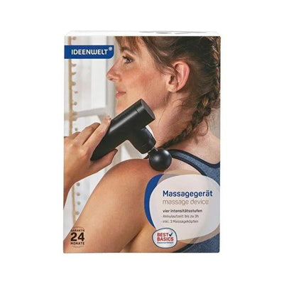 Ideenwelt Compact Massage Gun: Deep Tissue Percussion Massager for Muscle Recovery & Relaxation - Portable Electric Mass