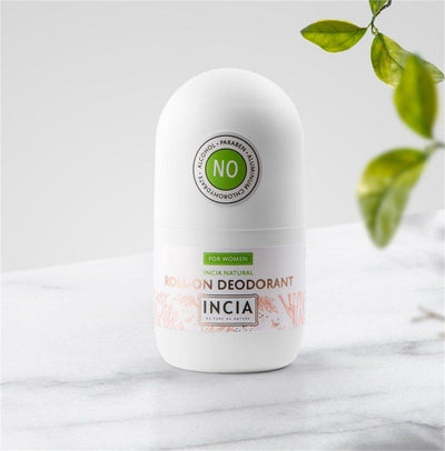 Incia Natural Roll-On Deodorant for Women - Chemical-Free, Non-Sticky, Odor Protection