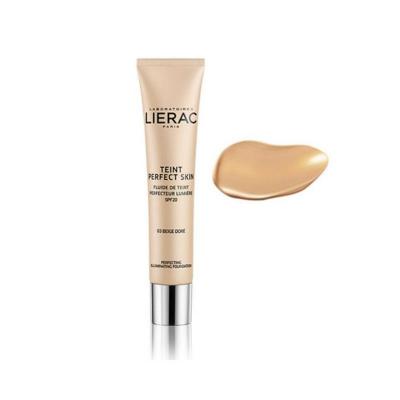 Lierac Teint Perfect Skin SPF20 Foundation - Golden Beige, Anti-aging Makeup with Color-correcting Pro-crystals