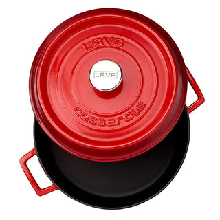 LAVA Cast Iron Cookware - 28cm Enamel Coated Round Cookware for Durable Cooking LAVA 28cm Cast Iron Cookware - Durable Enamel Coated Cast Iron Cookware, Enamel Coated Cookware, Durable Cookware, Heat Retention Cookware, Sustainable Cookware, Cooking Essentials, Kitchen Staples, Slow Cooking, Traditional Cooking, Outdoor Cooking, Cast Iron, Enamel Cookware, Cooking Pots, Dutch Ovens