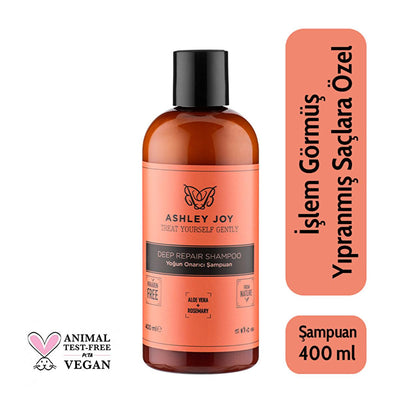 Ashley Joy Intensive Repair Shampoo: Strengthens, Moisturizes & Prevents Breakage - Rosemary & Plant-Based for Damaged, 