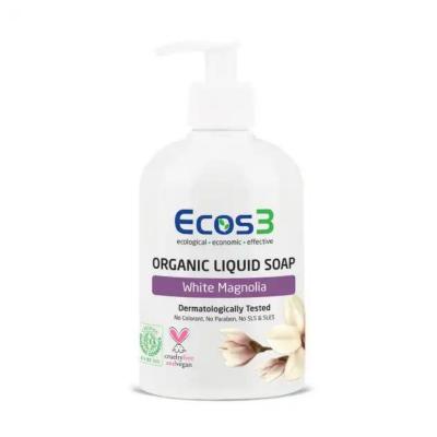 Ecos3 Organik White Magnolia Organic Liquid Soap - Gentle, Natural Hand Cleanser, 16.91 fl oz