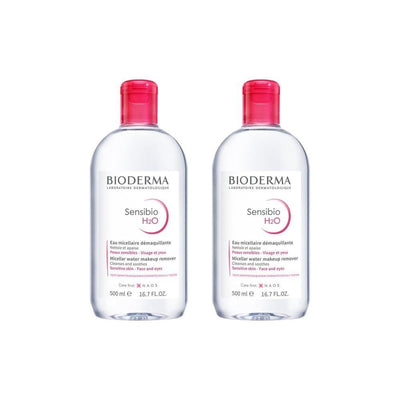 Bioderma Sensibio H2O Micellar Water for Sensitive Skin - Gentle Makeup Remover, Fragrance-Free Skincare (33.81 fl oz x 