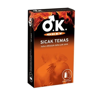 okey sıcak temas condoms, 10 pack of okey heat sensation condoms, okey warming condoms Okey Sıcak Temas - Heat Sensation Condoms | 10 Pack Okey Sıcak Temas Condoms - 10 Pack okey, heat-sensation-condoms, adult-couples, intimacy, safe-sex, lubricated, warming-lotion, condoms, pleasure-enhancement, ai-generated