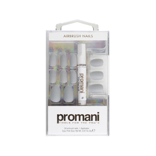 Promani: Matte Anthracite Grey False Nail Kit | Ready to Wear Press On Nails for a Salon-Perfect Manicure at Home! Promani Matte Grey False Nails - Salon Style at Home! matte false nails, anthracite grey nails, press on nails kit, ready to wear nails, Promani nails, false nail kit, matte finish nails, grey artificial nails, false nails, artificial nails, press on nails, matte nails, grey nails, anthracite nails, beauty, cosmetic, nail enhancement, ready to wear, easy application, home manicure, salon qualit