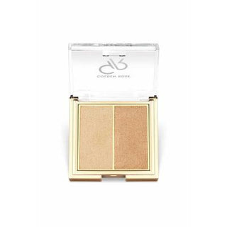 golden rose highlighter duo no:102 sunshine product image, golden rose highlighter shades close-up Golden Rose So Glow! Highlighter Duo - Sunshine | No:102 Golden Rose Highlighter Duo - Sunshine Glow golden-rose, highlighter, makeup, beauty, cosmetics, highlighter-duo, sunshine, radiant-skin, ai-generated, glow