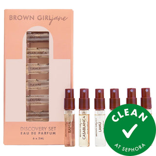 BROWN GIRL Jane Fine Fragrance Discovery Set - Explore 6 Bestselling Scents, Layering Fragrances, Clean at Sephora Certified BROWN GIRL Jane Fine Fragrance Discovery Set - 6 Scents Fine Fragrance Discovery Set, Layering Fragrances, Clean at Sephora, BROWN GIRL Jane, Fragrance Sampler, Fragrance Gift Set, Perfume Sampler, Luxury Fragrance, Artisanal Fragrance, Fragrance Layering, Emotional Fragrance, High-Quality Fragrance, Fragrance for Women, Fragrance for Men, Unisex Fragrance, Gift for Fragrance Lovers