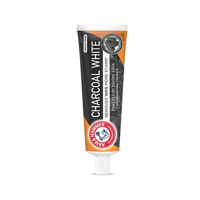 Arm & Hammer Charcoal White Toothpaste: Whiten Teeth & Remove Stains Naturally with Baking Soda - Gentle Low Abrasion Fo