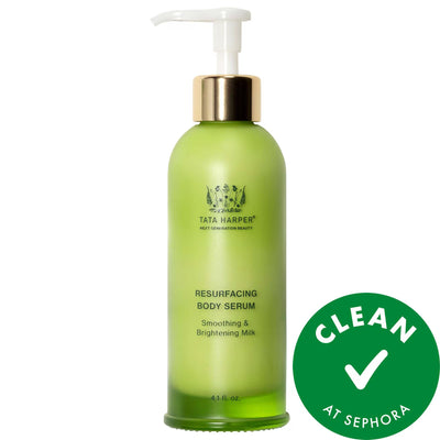 Resurfacing + Smoothing Body Serum: AHA, Glycolic & Lactic Acid Skincare to Brighten, Hydrate, Exfoliate & Renew Skin - 