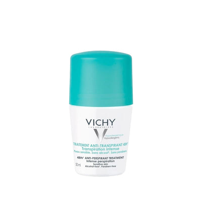 Vichy Anti-Transpirant Deodorant Roll-On - 48 Hour Protection, Non-Staining, Long Lasting Deodorant for Active Individua