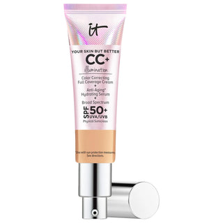 CC+ Cream Illumination with SPF 50+ - Full Coverage, Anti-Aging Foundation CC+ Cream Illumination SPF 50+ Foundation CC Cream Foundation, SPF 50+ Foundation, Color Correcting Foundation, Full Coverage Foundation, Anti-Aging Foundation, Anti-Aging Makeup, Sun Protection Makeup, Sensitive Skin Friendly, Dermatologist Approved, Cream Foundation, Collagen Foundation, Peptides Foundation, Niacin Foundation, Clean Beauty, Natural Beauty Products