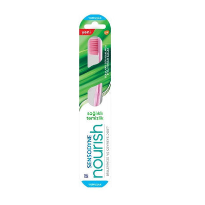 Sensodyne Nourish Manual Toothbrush for Sensitive Teeth - Gentle on Gums, Effective Cleaning