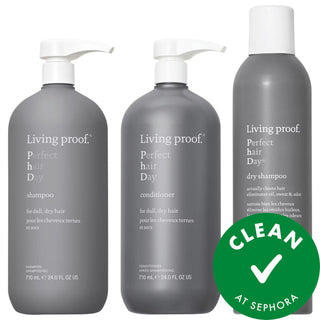 Perfect Hair Day PhD Jumbo Set: Silicone-Free Dry Shampoo & Hydrating Hair Care - Cleanse, Refresh, Extend Washes, Cruelty-Free Perfect Hair Day PhD: Dry Shampoo & Silicone-Free Hair Care Set dry shampoo, hair care set, silicone-free shampoo, oily scalp treatment, cruelty-free hair products, hydrating shampoo and conditioner, jumbo size dry shampoo, hair refresher, shampoo for oily hair, best dry shampoo for oily hair, shampoo, conditioner, hair care, oily hair, dry hair, fine hair, medium hair, thick hair,