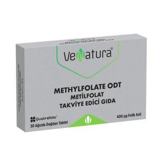 Venatura Methylfolate ODT Dietary Supplement - 30 Tablets, Gluten-Free, Lactose-Free, Folate Support Venatura Methylfolate ODT - Gluten-Free Folate Supplement dietary supplement, methylfolate, orally disintegrating tablet, folate supplement, gluten-free lactose-free dietary supplement, health supplements, wellbeing, nutritional support, folate deficiency