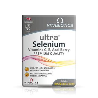 Vitabiotics Ultra Selenium 165 mcg Dietary Supplement - Boosts Immune System & Overall Health - 30 Tablets Vitabiotics Ultra Selenium 165 mcg - Selenium Supplement for Immune Support Selenium Supplement, Dietary Supplements, Vitabiotics, Ultra Selenium, Health Supplements, Immune System Support, Overall Health, Wellness, Nutritional Support, Dietary Deficiencies, Health Conscious, Selenium Intake