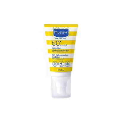 Mustela SPF 50+ Sunscreen Lotion for Babies & Sensitive Skin: UVA/UVB Protection, Water Resistant, Newborn Safe - 1.35 f