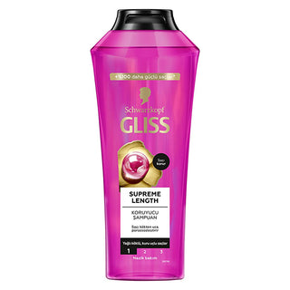 Gliss Supreme Length Shampoo for Oily Roots and Dry Ends - Biotin Complex, 13.53 fl oz Gliss Supreme Length Shampoo - Biotin Complex for Oily Roots & Dry Ends hair care shampoo, smoothing shampoo, biotin shampoo, shampoo for oily roots and dry ends, Gliss Supreme Length Shampoo, hair care products, nourishing shampoo, protective shampoo, biotin complex, peony flower extract, oily roots and dry ends solution, smoothing hair care