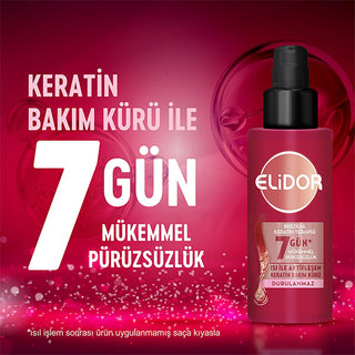 Elidor Brazilian Keratin Therapy Heat Activated Hair Treatment - Smooths Frizz, Repairs Damage, & Straightens - Keratin & Marula Oil Infused, 90ml Elidor Keratin Hair Treatment - Smooth, Repair & Straighten keratin hair treatment, brazilian keratin therapy, heat activated hair treatment, anti frizz hair treatment, hair smoothing treatment, damaged hair repair, marula oil hair, hair straightening treatment, elidor keratin, hair keratin treatment, hair treatment, keratin treatment, brazilian keratin, heat act