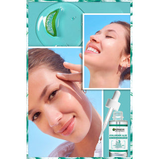 Garnier Hyaluronic Aloe Vera Hydrating Super Serum - Plump & Smooth Skin - Anti-Aging Facial Serum for All Skin Types Garnier Hyaluronic Aloe Serum: Hydrate, Plump & Smooth Skin hyaluronic acid serum, aloe vera serum, hydrating serum, anti-aging serum, Garnier serum, skin plumping serum, facial serum, serum for dry skin, serum for sensitive skin, 3% glycerin serum, Garnier, hyaluronic acid, aloe vera, hydrating, anti-aging, skin plumping, dry skin, sensitive skin, glycerin, facial, beauty, skincare, moistur