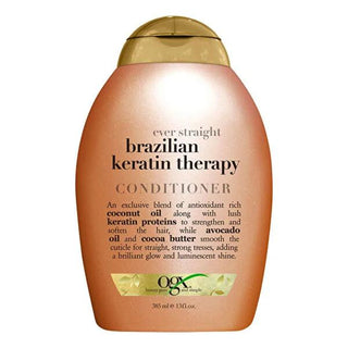OGX Brazilian Keratin Therapy Hair Conditioner - Sulfate-Free, Smooths, Repairs & Adds Shine with Coconut & Avocado Oil - 13 fl oz OGX Keratin Hair Conditioner: Smooth, Shine & Sulfate-Free hair conditioner, keratin hair treatment, sulfate free conditioner, coconut oil conditioner, brazilian keratin therapy, hair smoothing conditioner, ogx conditioner, damaged hair repair, frizzy hair control, shine enhancing conditioner, hair repair, hair smoothing, coconut oil, keratin, avocado oil, cocoa butter, sulfate-