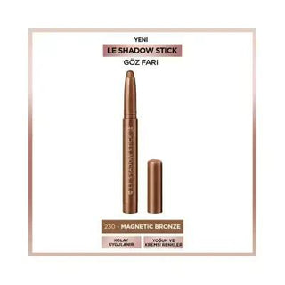 Loreal Paris Le Shadow Stick: Magnetic Bronze Eyeshadow - Creamy, Shimmering, Long-Lasting, Easy to Apply Bronze Eyeshadow Stick Loreal Paris Bronze Eyeshadow Stick - Shimmer, Easy Application eyeshadow stick, bronze eyeshadow, shimmer eyeshadow, creamy eyeshadow, long lasting eyeshadow, metallic eyeshadow, easy to apply eyeshadow, portable eyeshadow, eyeshadow, bronze eye makeup, shimmer eye makeup, creamy texture, long-lasting, metallic finish, easy application, portable makeup, eye color, beauty, cosmeti