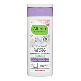 Alterra Vegan Shampoo with Phyto Collagen & Papaya Extract - 6.76 fl oz, Eco-Friendly Recycled Plastic Bottle Alterra Vegan Shampoo - Eco-Friendly & Collagen Rich Vegan shampoo, Eco-friendly hair care, Collagen shampoo, Papaya extract hair care, Recycled plastic packaging shampoo, Fine hair care, Limp hair solution, Cruelty-free hair products, Sustainable hair care, Natural hair care, Hair nourishment, Voluminous hair, Green beauty products
