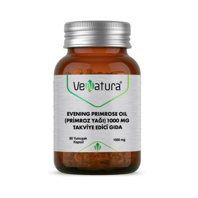 VeNatura Evening Primrose Oil 1000 mg - 60 Softgel Capsules | GLA Supplement for Skin & Hormonal Health