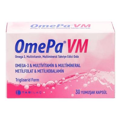 OmePa VM: Comprehensive Multivitamin & Multimineral Supplement with Omega-3 for Heart Health, Immune Support & Prenatal 
