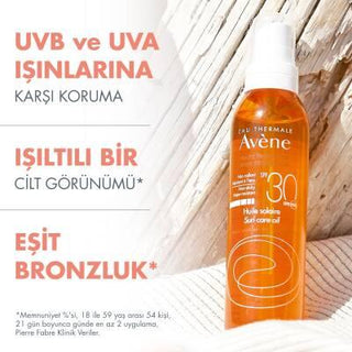 Avene SPF30 Sunscreen Body Oil - Water-Resistant, Non-Greasy Sun Protection for Sensitive Skin