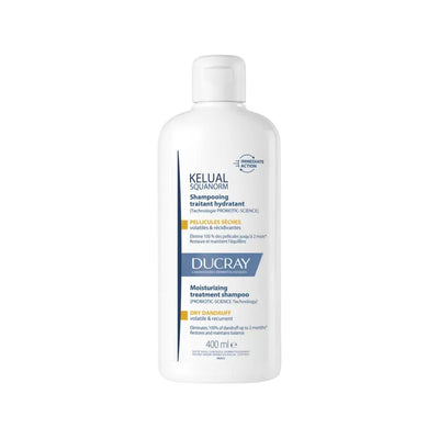Ducray Kelual Squanorm Anti-Dandruff Shampoo for Dry Scalp - 400ml, Gentle & Effective