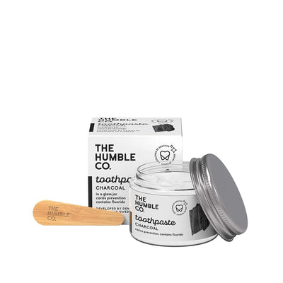 The Humble Co Charcoal Toothpaste for Sensitive Teeth - Natural Oral Care in 50g Jar
