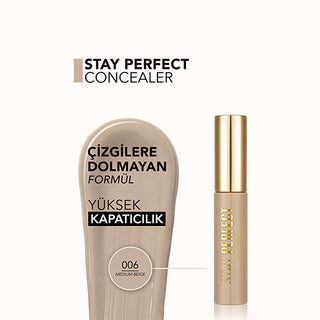 Flormar Stay Perfect Concealer: High Pigment, Long Lasting, Natural Finish - Medium Beige Coverage for Dark Circles & Blemishes Flormar Concealer: High Pigment, Natural Finish - Blemish & Dark Circle Coverage Flormar concealer, high pigment concealer, long lasting concealer, natural finish concealer, concealer for dark circles, concealer for blemishes, non-creasing concealer, floral scented concealer, medium beige concealer, full coverage concealer, concealer, makeup, beauty, cosmetic, dark circle coverage,