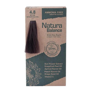 Natura Balance Ammonia-Free Hair Dye - Bitter 4.8 Shade, Gentle Hair Color for Sensitive Scalps Natura Balance Ammonia-Free Hair Dye 4.8 ammonia-free hair dye, hair color, Natura Balance hair dye, bitter hair dye 4.8, ammonia-free hair color, gentle hair dye, sensitive scalp hair color, hair care, beauty products, natural hair dye alternatives
