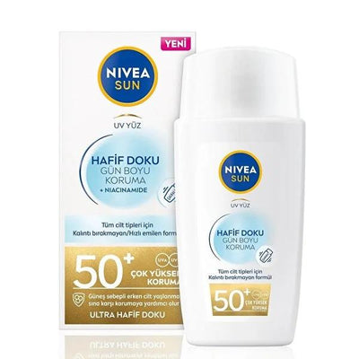 Nivea Sun SPF 50 Anti-Aging Sunscreen Face Cream - Non-Greasy, Matte Finish, Dermatologically Approved for All Skin Type