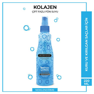 Morfose Collagen Double Phase Hair Serum - 7.44 fl oz, Heat Protectant & Softening Hair Care Morfose Collagen Hair Serum - Heat Protectant & Softening collagen hair care, double-phase hair serum, hair protection, heat protectant spray, daily hair care product, hair softening serum, hair strengthening treatment, Morfose hair products, hair serum with collagen, hair care routine essentials