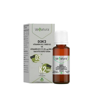 VeNatura D3K2 Dietary Supplement for Nutritional Support - 20 ml, Health Supplement for Overall Wellness VeNatura D3K2 Dietary Supplement - 20 ml Dietary supplement, VeNatura D3K2, Nutritional support, Health supplement 20 ml, Supplementary food product, Health-conscious consumers, Nutritional wellness, Dietary needs, Supplements for adults, Health and wellness products
