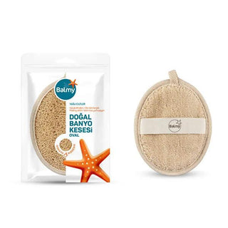 Balmy Natural Exfoliating Bath Glove - 100% Pumpkin Fiber, Double-Sided, for Oily Skin - Organic Skincare, Exfoliating Mitt Balmy Exfoliating Bath Glove - Natural Skincare for Oily Skin natural exfoliating glove, pumpkin fiber bath glove, exfoliating bath mitt, organic skincare products, double-sided bath glove, skincare for oily skin, natural skincare, bath accessories, exfoliating tools, skin renewal, circulation improvement, gentle exfoliation, cotton bath glove