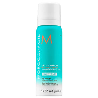 Moroccanoil Mini Dry Shampoo Light Tones: Instantly Refreshes, Balances Brassiness & Absorbs Oil - Color Safe, UV Protection Moroccanoil Dry Shampoo Light Tones: Refresh & Fight Brass Dry Shampoo, Dry Shampoo for Light Hair, Dry Shampoo for Blonde Hair, Anti-Brass Dry Shampoo, Color Safe Dry Shampoo, UV Protection Hair Spray, Argan Oil Dry Shampoo, Oil Absorbing Dry Shampoo, Hair Refreshing Spray, Paraben Free Dry Shampoo, women's hair care, travel size, mini size, blonde hair, silver hair, highlighted hair