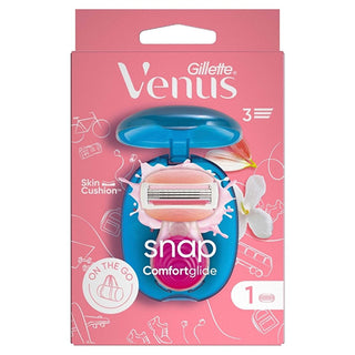 gillette venus comfortglide snap breeze razor, travel size gillette razor for women, compact women's razor with travel case Gillette Venus ComfortGlide Snap Breeze Razor - Travel Size Gillette Venus ComfortGlide Snap Breeze Razor gillette, women-razor, travel-size-razor, comfortglide, smooth-shave, portable-razor, shaving, beauty, personal-care, ai-generated