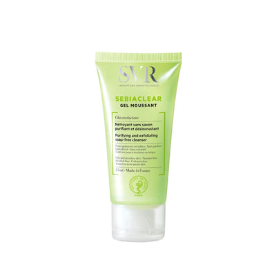 SVR Sebiaclear Cleansing Gel for Acne-Prone Skin - Gentle Foaming Gel for Sensitive Skin, 1.69 fl oz