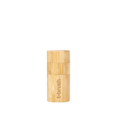 T-Brush Mint Flavored Dental Floss in Eco-Friendly Bamboo Container - Natural Oral Care for Healthy Teeth and Fresh Brea