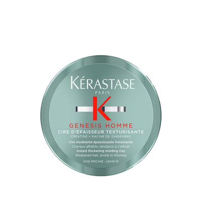 Kerastase Genesis Homme Styling Wax for Men - 75ml Premium Hair Wax for Strong Hold and Style